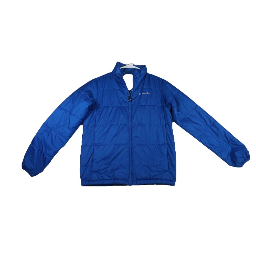 Columbia Whirlibird II Interchange Puffer Jacket Boys Large 14/16 Blue Omni-Heat